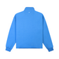 Paper Planes Open Hem Half Zip Sweatshirt - Azure Blue