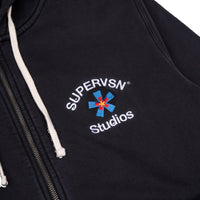 Supervsn Starburst Zip Hoodie - Vintage Black