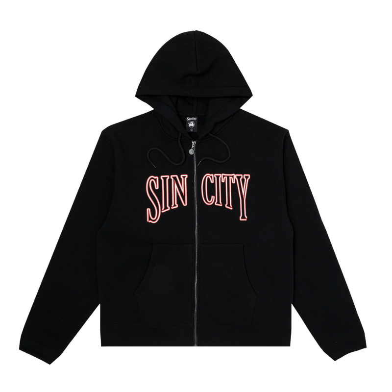 SINCLAIR GLOBAL ZIP UP HOODIE | BLACK