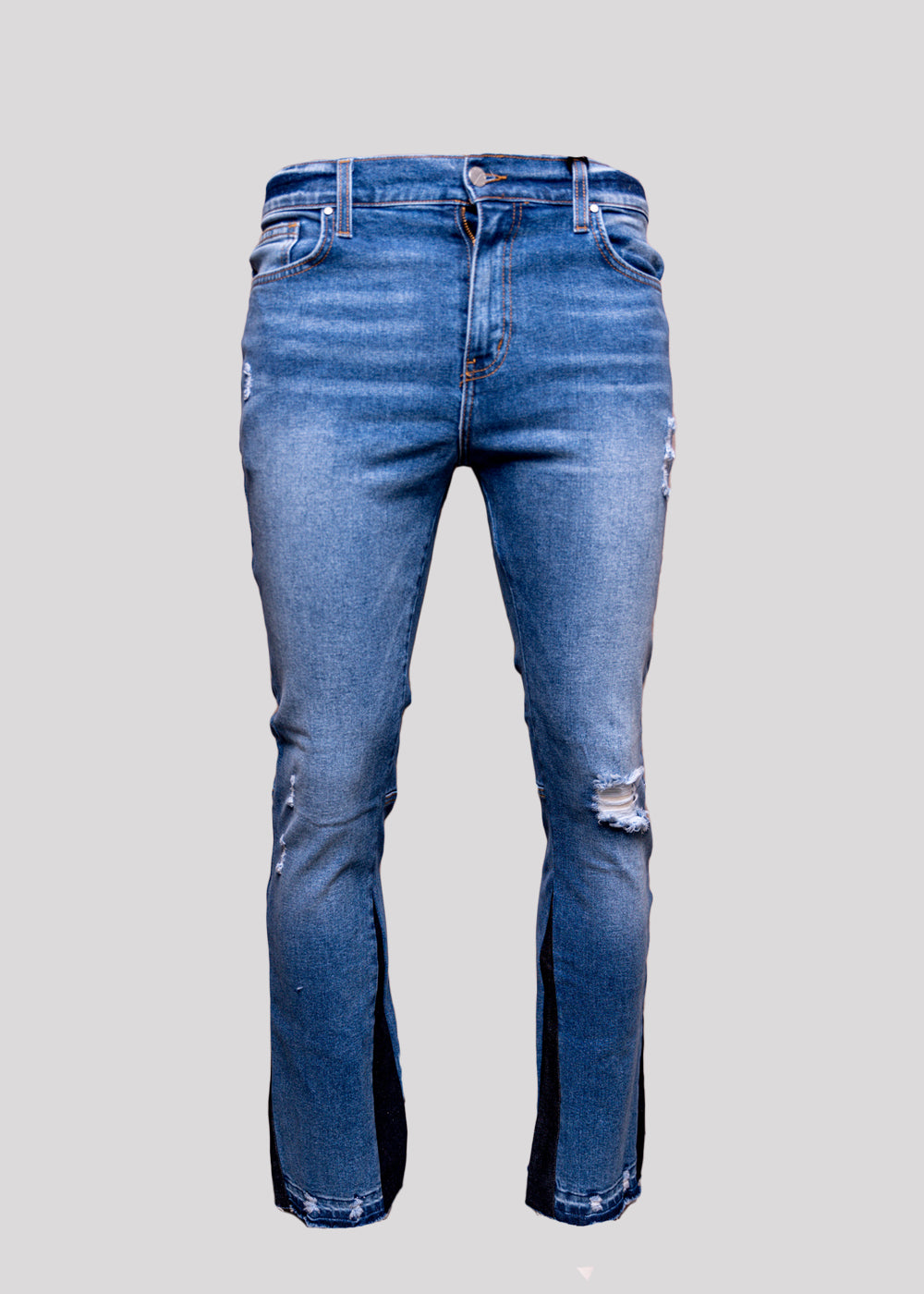 FIRST ROW FLARE DENIM | MEDIUM STONE NBN